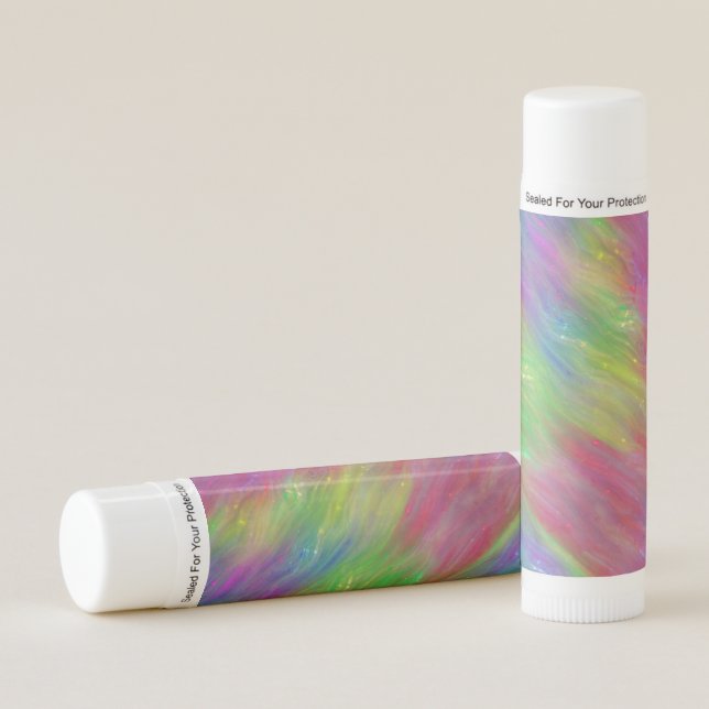 Melted Rainbow Glass Lip Balm (Front)