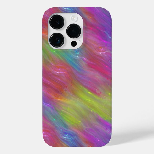 Melted Rainbow Glass Phone Case (Back)