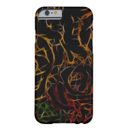 Melted Red Orange Green Black Abstract Flames Barely There iPhone 6 Case