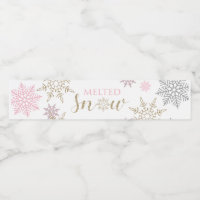 Melted Snow Water Bottle Labels