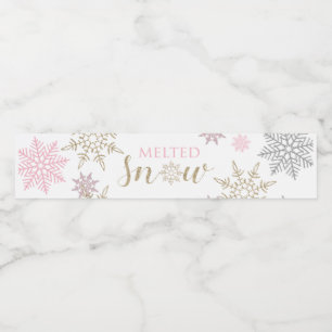 Melted Snow Water Bottle Labels