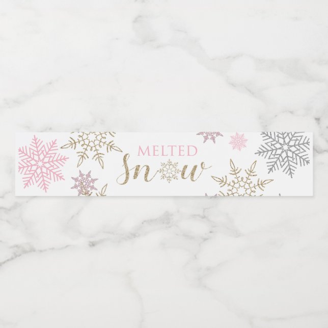 Melted Snow Water Bottle Labels (Single Label)