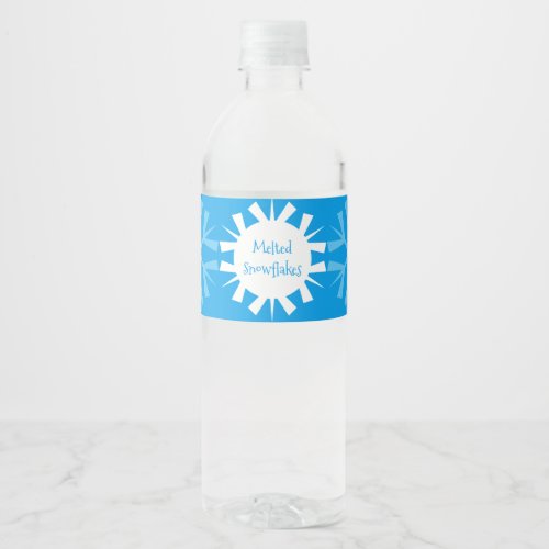 MELTED SNOWFLAKES Funny Water Bottle Label