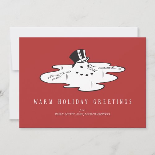 Melted Snowman _ Funny Holiday Cards