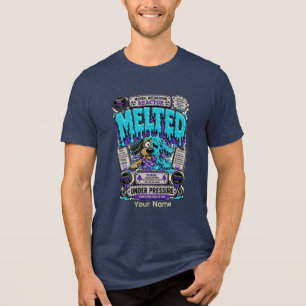 Melted Under Pressure Funny Spreadsheet Humor Tri-Blend Shirt