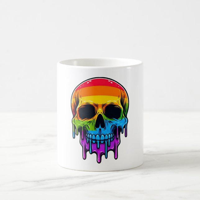 Melthing Rainbow Skull Color Morph Mug (Center)