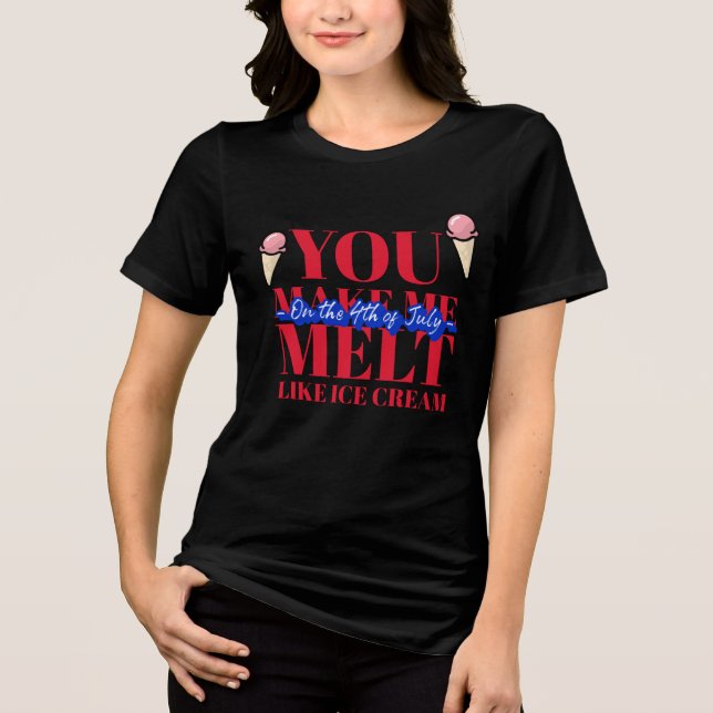 Meltin’ Hearts – July 4th  Tri-Blend Shirt (Front)