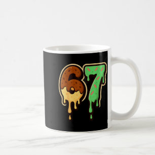 Melting 67 Dessert Style Ice Cream Drip Number Art Coffee Mug