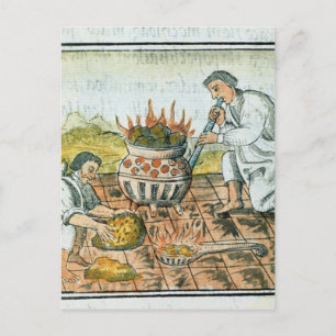 Melting and casting gold in the Aztec empire Postcard