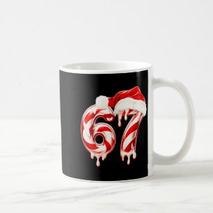 Melting Candy Cane 67 Christmas Design, Santa Hat Coffee Mug