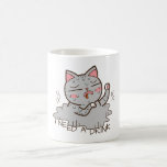 Melting cat (grey) coffee mug