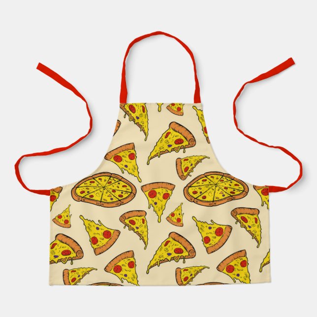 Melting Cheese Pizza Pattern Apron (Front)