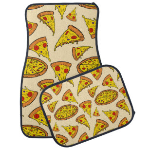 Melting Cheese Pizza Pattern Car Floor Mat