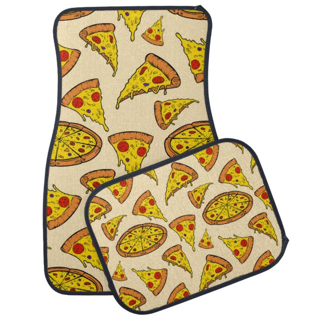 Melting Cheese Pizza Pattern Car Floor Mat (Set)