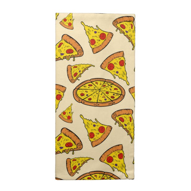 Melting Cheese Pizza Pattern Cloth Napkin (Half Fold)