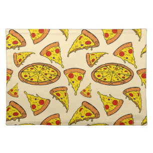 Melting Cheese Pizza Pattern Cloth Placemat