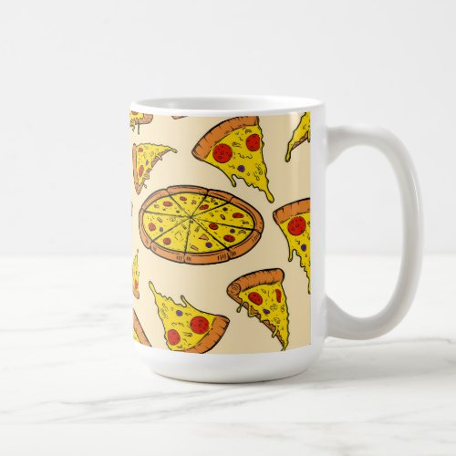 Melting Cheese Pizza Pattern Coffee Mug