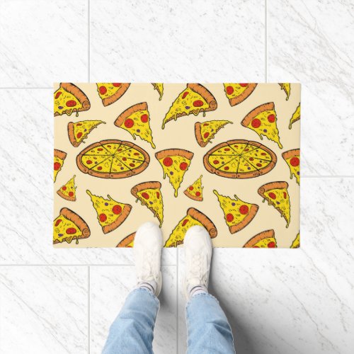 Melting Cheese Pizza Pattern Doormat