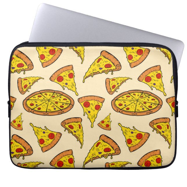 Melting Cheese Pizza Pattern Laptop Sleeve (Front)