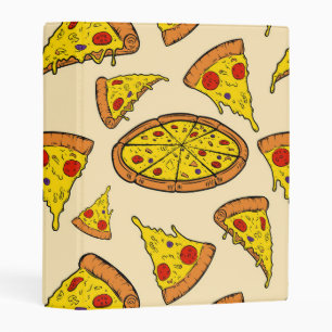 Melting Cheese Pizza Pattern Mini Binder
