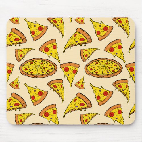 Melting Cheese Pizza Pattern Mouse Pad