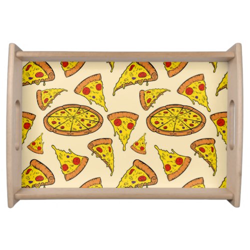 Melting Cheese Pizza Pattern Serving Tray