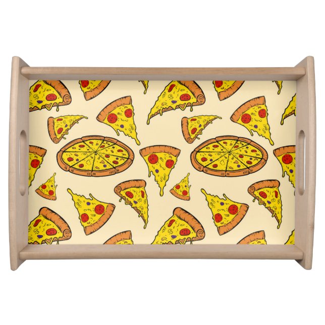 Melting Cheese Pizza Pattern Serving Tray (Front)