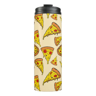 Melting Cheese Pizza Pattern Thermal Tumbler