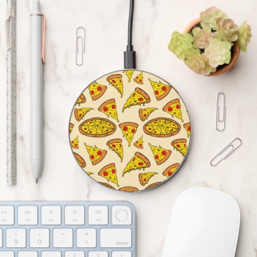 Melting Cheese Pizza Pattern Wireless Charger