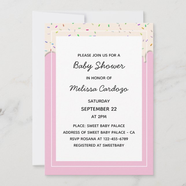 Melting Chocolate Sweet Baby Shower Invitation (Front)