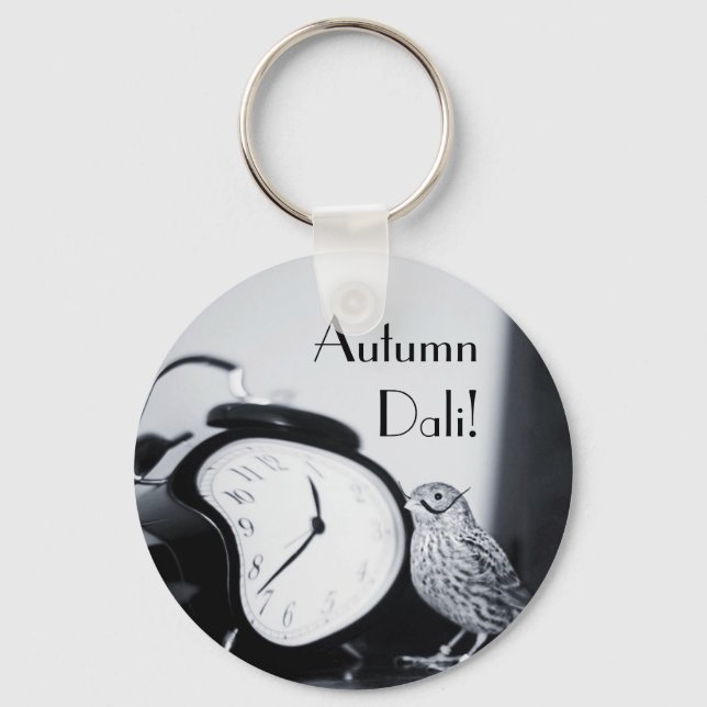 Melting clock Autumn Dali Keychain (Front)