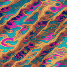 Melting Colors Psychedelic Pattern