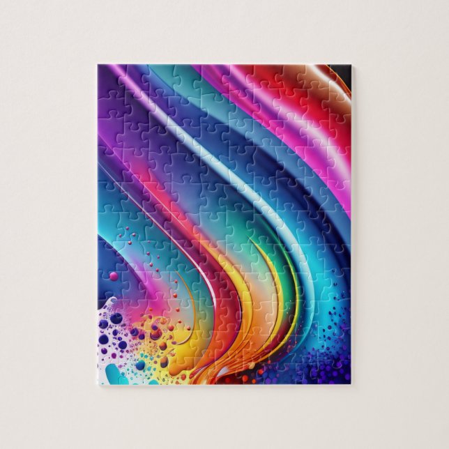 Melting Colors Splash Abstract Jigsaw Puzzle (Vertical)