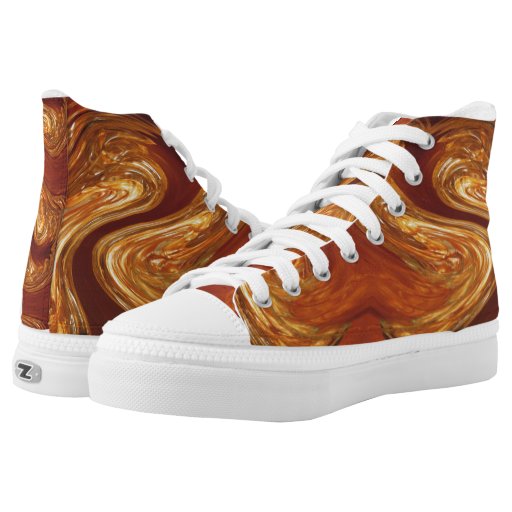 Melting Copper Glass Abstract Art Printed Shoes | Zazzle