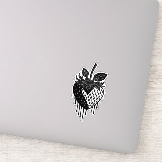 Melting Drip Strawberry Artwork Sticker
