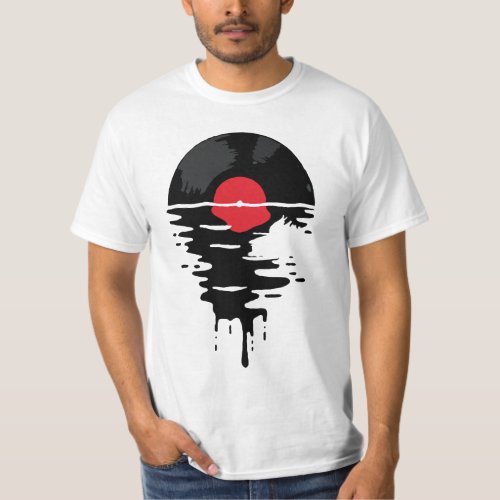 Melting Dripping Cool Record DJ Music T_Shirt