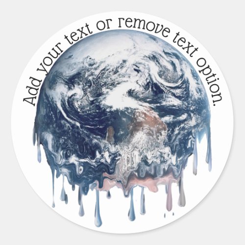 Melting Earth Classic Round Sticker