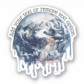 Melting Earth Sticker