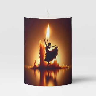 Melting Flamenco Dancer  Pillar Candle