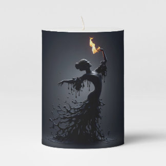Melting Flamenco Dancer  Pillar Candle