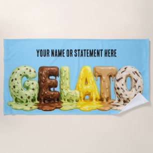 Melting Gelato Beach Towel