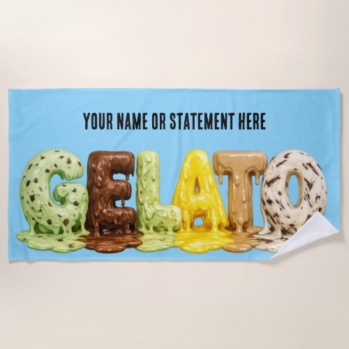 Melting Gelato Beach Towel