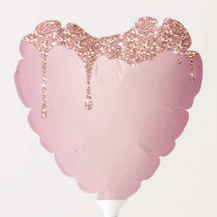 Melting Girly Pink Sparkles Balloon