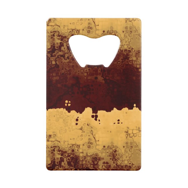 Melting Gold Abstract Credit Card Bottle Opener (Front)
