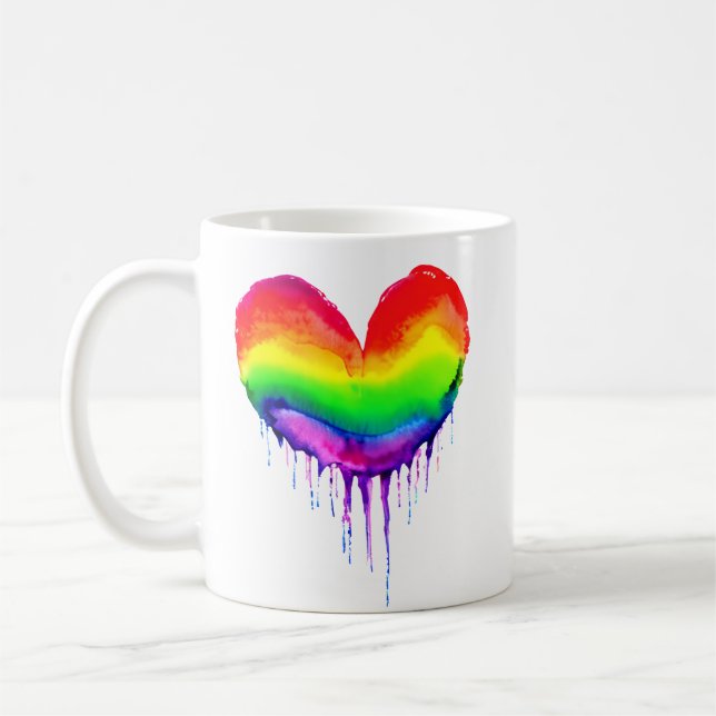Melting Heart | Love is Love LGBTQIA+ Coffee Mug (Left)