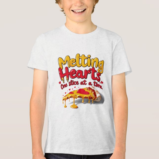 Melting Hearts, One Slice at a Time T-shirt Tri-Blend Shirt (Front)