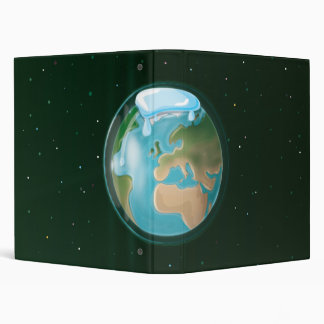 Melting Ice Caps Of Planet Earth. 3 Ring Binder