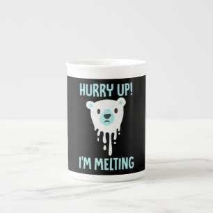 Melting Ice Climate Change Awareness Animal Lover Bone China Mug