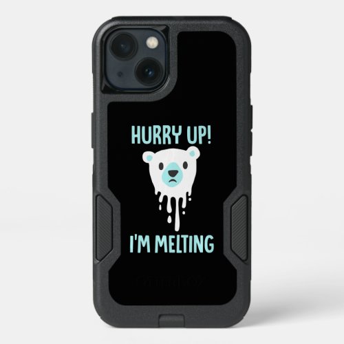 Melting Ice Climate Change Awareness Animal Lover iPhone 13 Case