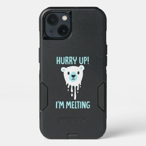 Melting Ice Climate Change Awareness Animal Lover iPhone 13 Case